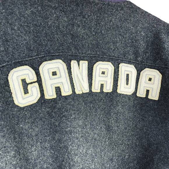 ROOTS 1986 Vintage Wool/Leather Varsity Letterman Jacket Canada Size XL 80s Vtg - Picture 6 of 14
